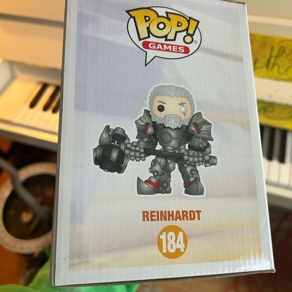 Funko Pop 8" Overwatch 184 Reinhardt Vinyl Figure in Black and Gray - Picture 4 of 13